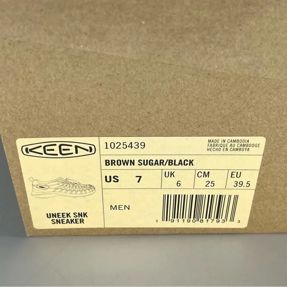 KEEN NEW UNEEK SNK SNEAKERS BROWN SUGAR BLACK WOMEN’S 8.5 MEN’S 7 HIKING OUTDOOR - Picture 11 of 13